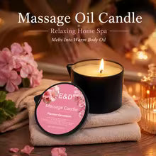 Scented Geranium Massage Candle – Warm & Relaxing Body Oil (2oz)