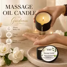 Gardenia Scented Massage Candle – Ultimate Relaxation Elixir (2oz)
